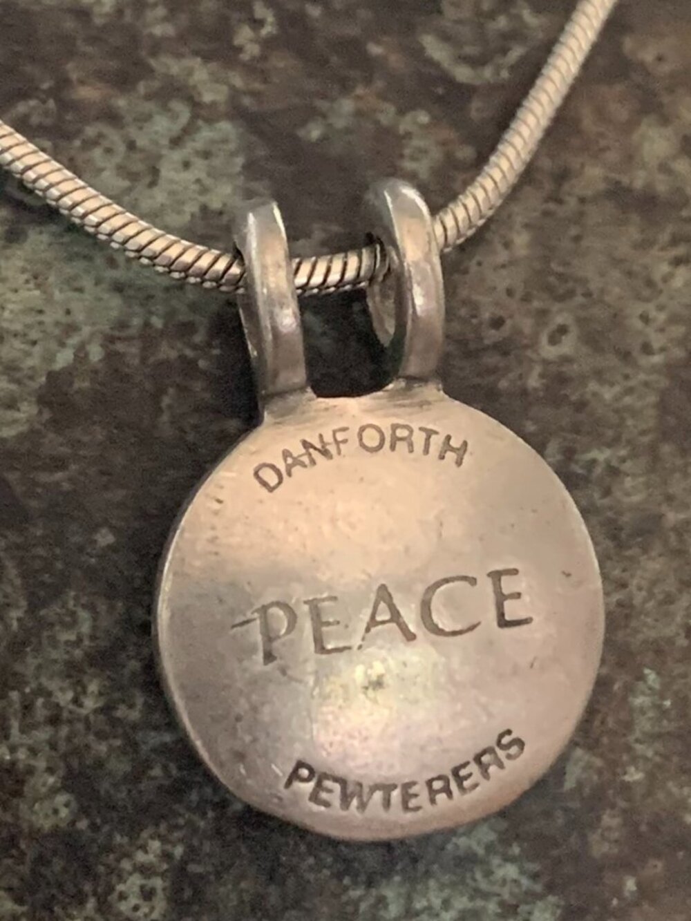 Danforth Pewter Peace Necklace View 4